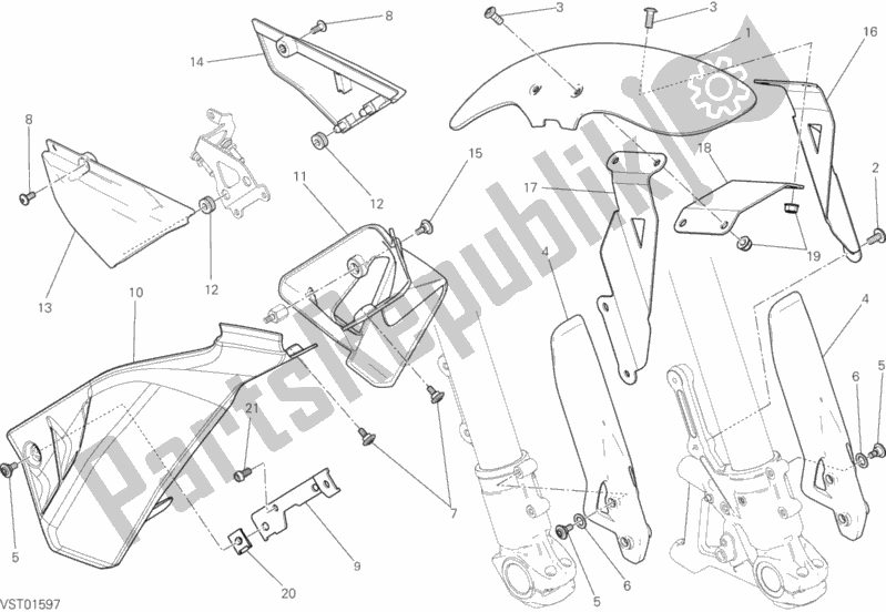 Tutte le parti per il Mezza Carenatura del Ducati Scrambler Classic Brasil 803 2018